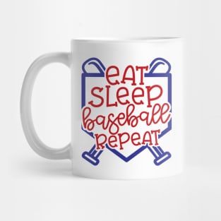 Eat Sleep Baseball Repeat Cute Funny Mug